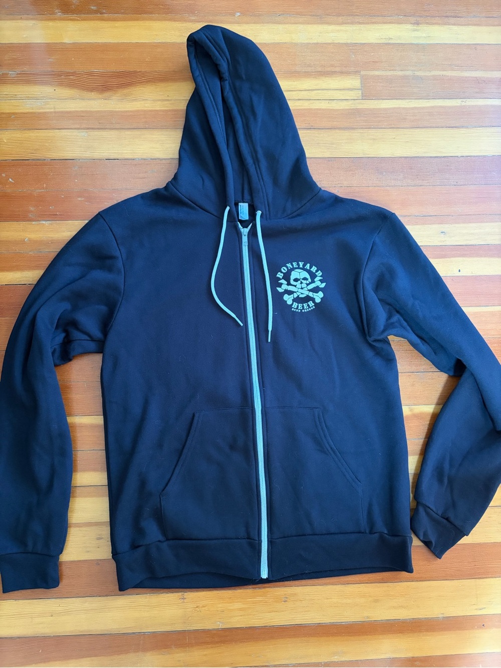 Boneyard Beer Black Zip-Up Hoodie